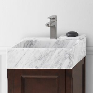 Natural Carrara Marble Rectangular Vessel Bathroom Sink