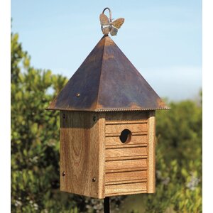 Homestead Solid Mahogany with Copper Roof 16 in x 8 in x 8 in Birdhouse