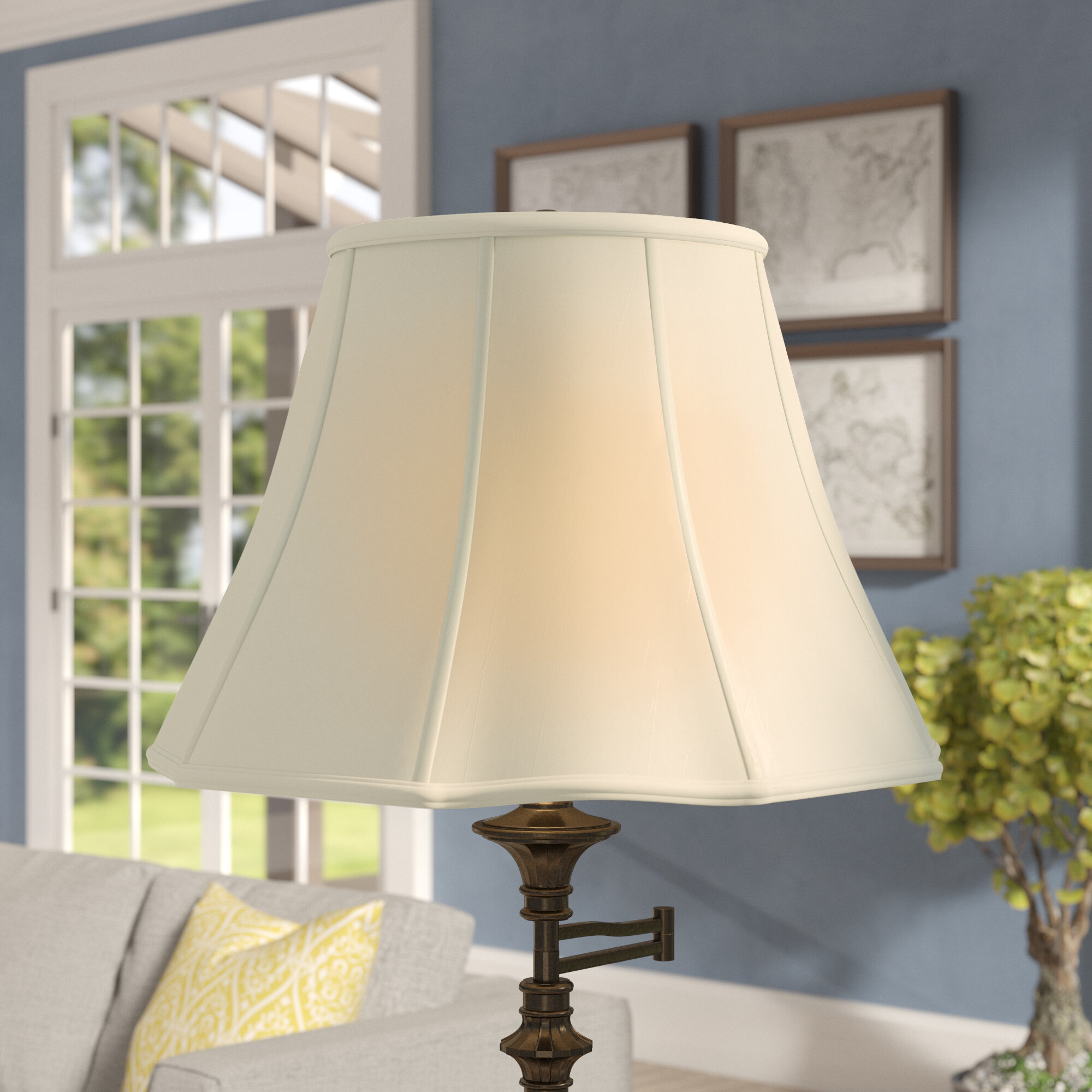 white bell shaped lamp shades