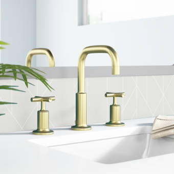 Purist Widespread Bathroom Sink Faucet With Low Cross Handles And