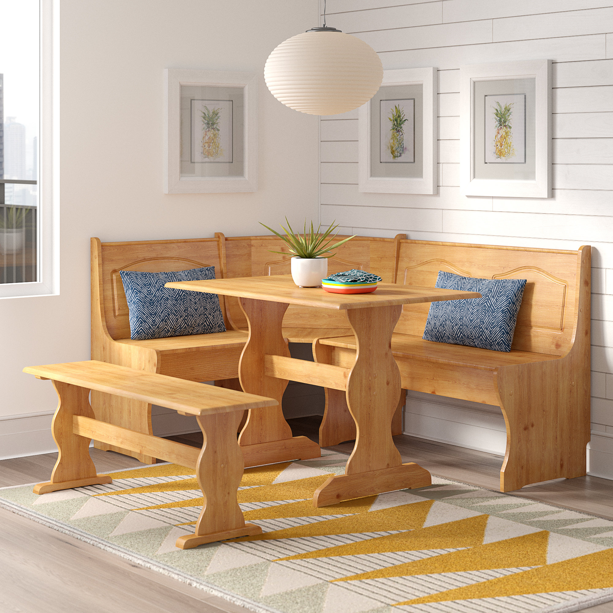 Laurel Foundry Modern Farmhouse Jiles 6 - Person Pine Solid Wood
