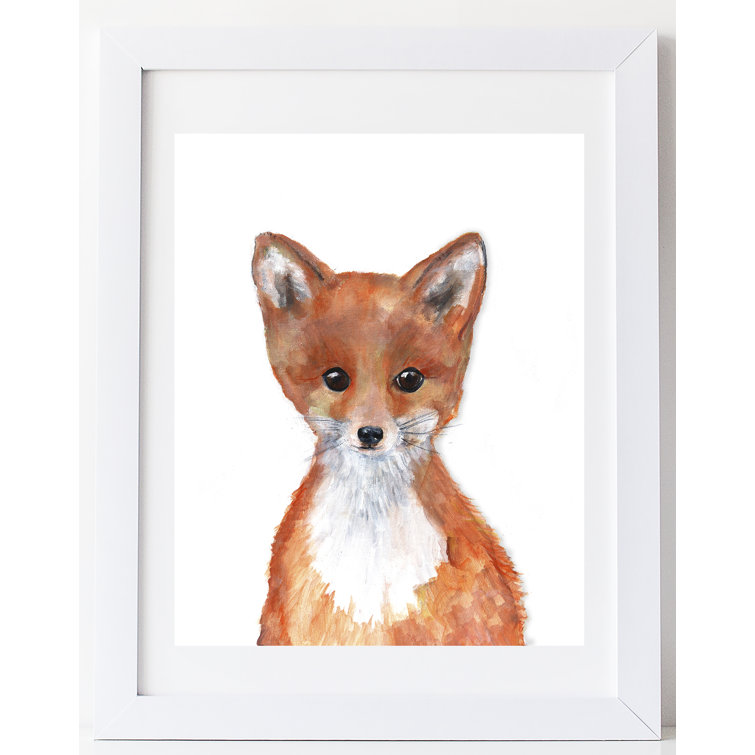 Harriet Bee Arkadelphia Baby Fox Paper Print Wayfair