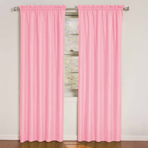 Solid Blackout Thermal Rod Pocket Single Curtain Panel