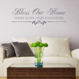 Winston Porter Bless This Home With Love And Laughter Wall Decal Reviews Wayfair