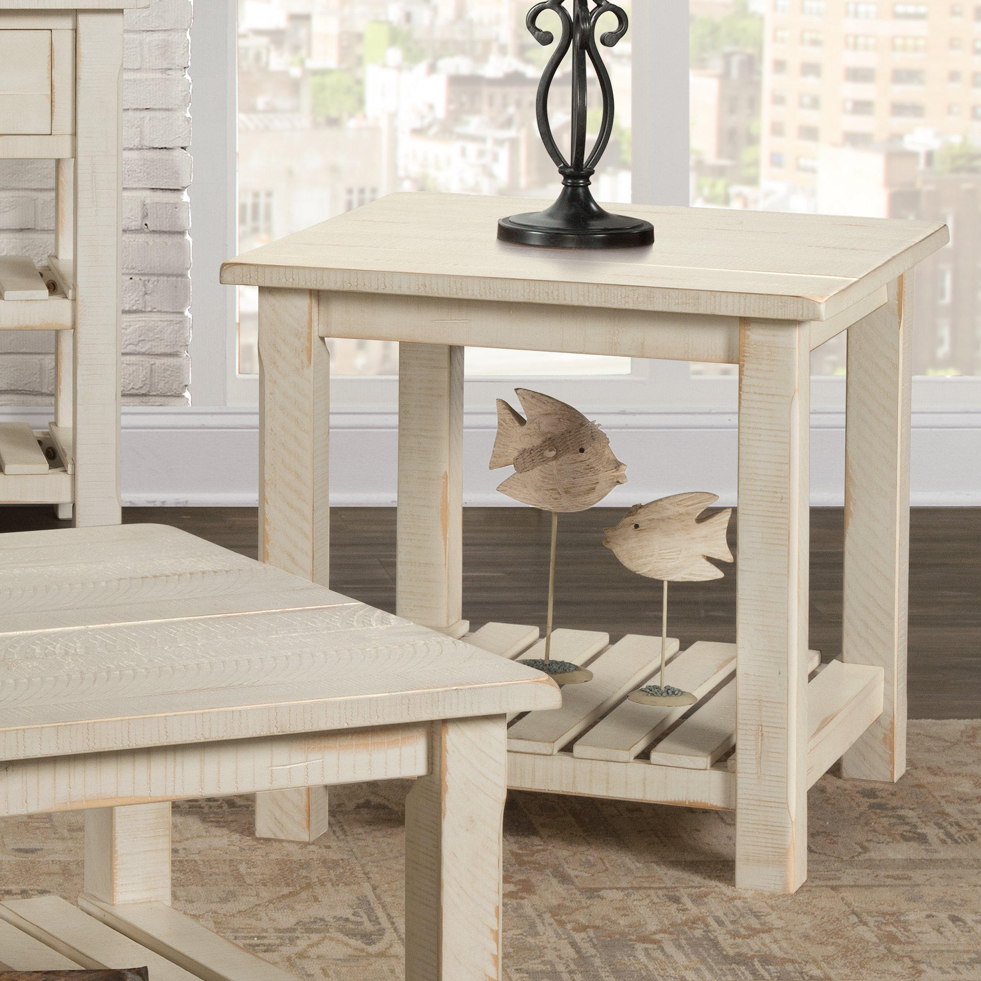 17 Stories Benefield Solid Wood End Table Reviews Wayfair