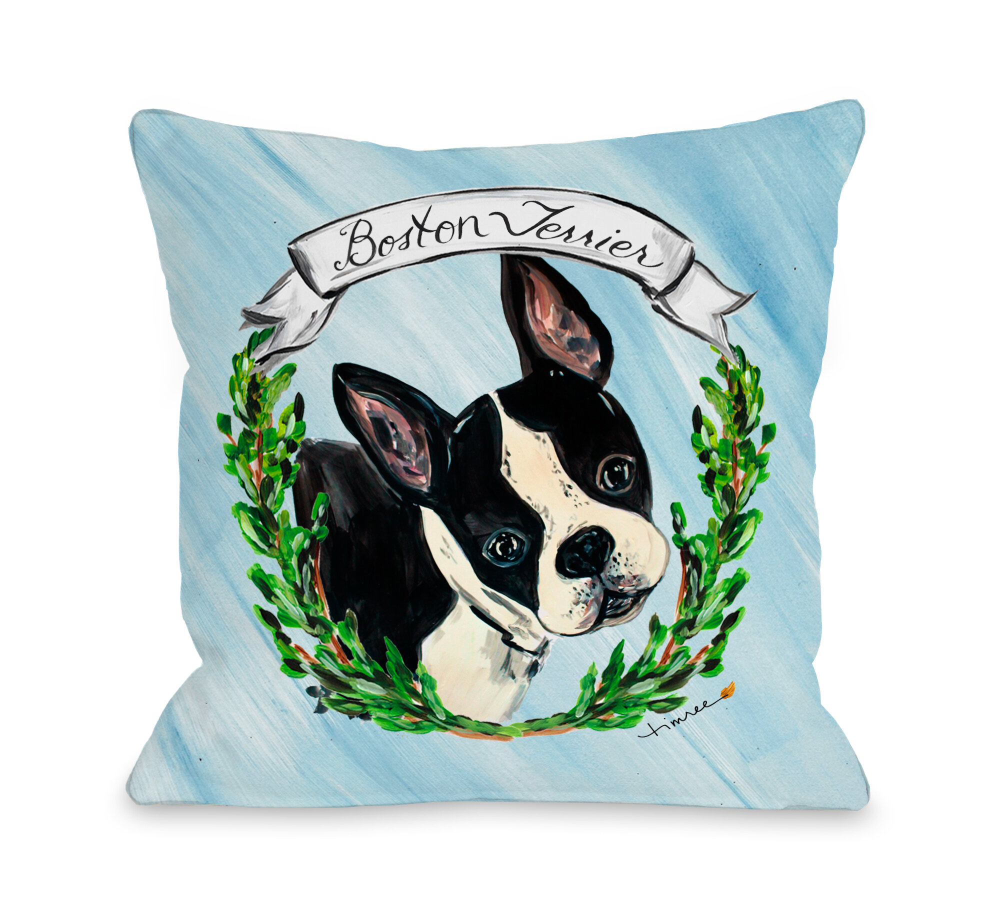 One Bella Casa Boston Terrier Throw Pillow Wayfair