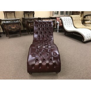 Paul Leather Chaise Lounge By Canora Grey
