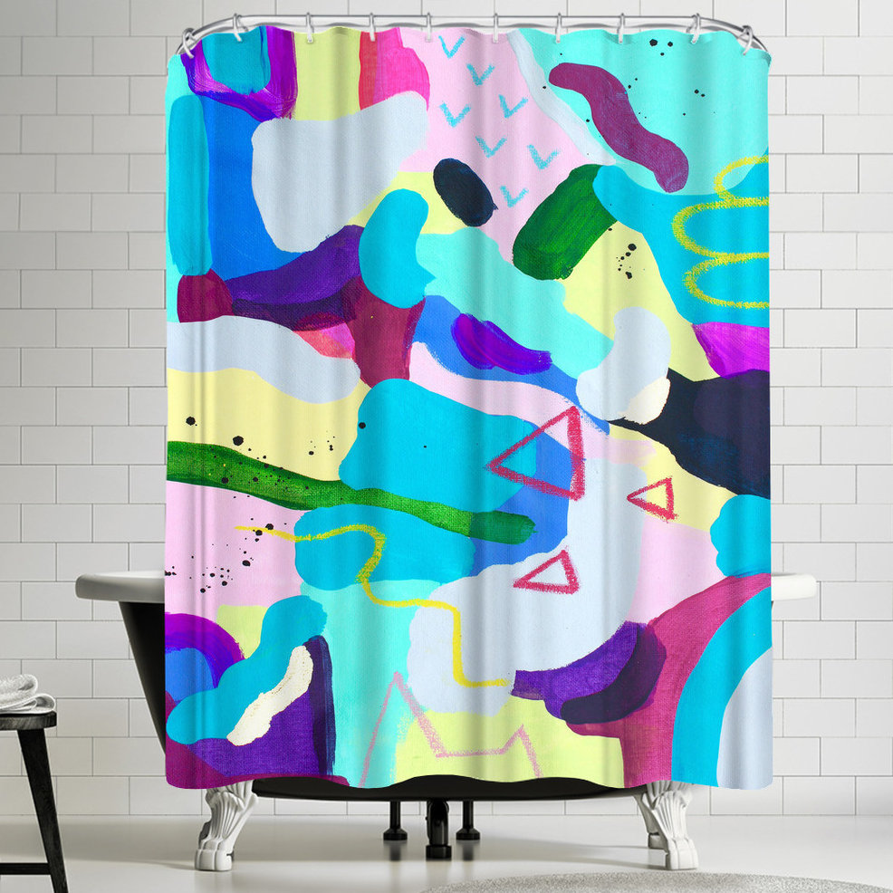 East Urban Home Deb Mcnaughton Manic Single Shower Curtain Wayfair