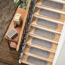 LBL Stair carpet treads Stair Pads Treads SetStep Carpet Staircase Rugs Self-adhesive Rectangle Skid-Resistant Floor Protector Washable 6 Colors 3 Sizes stair carpet mats 