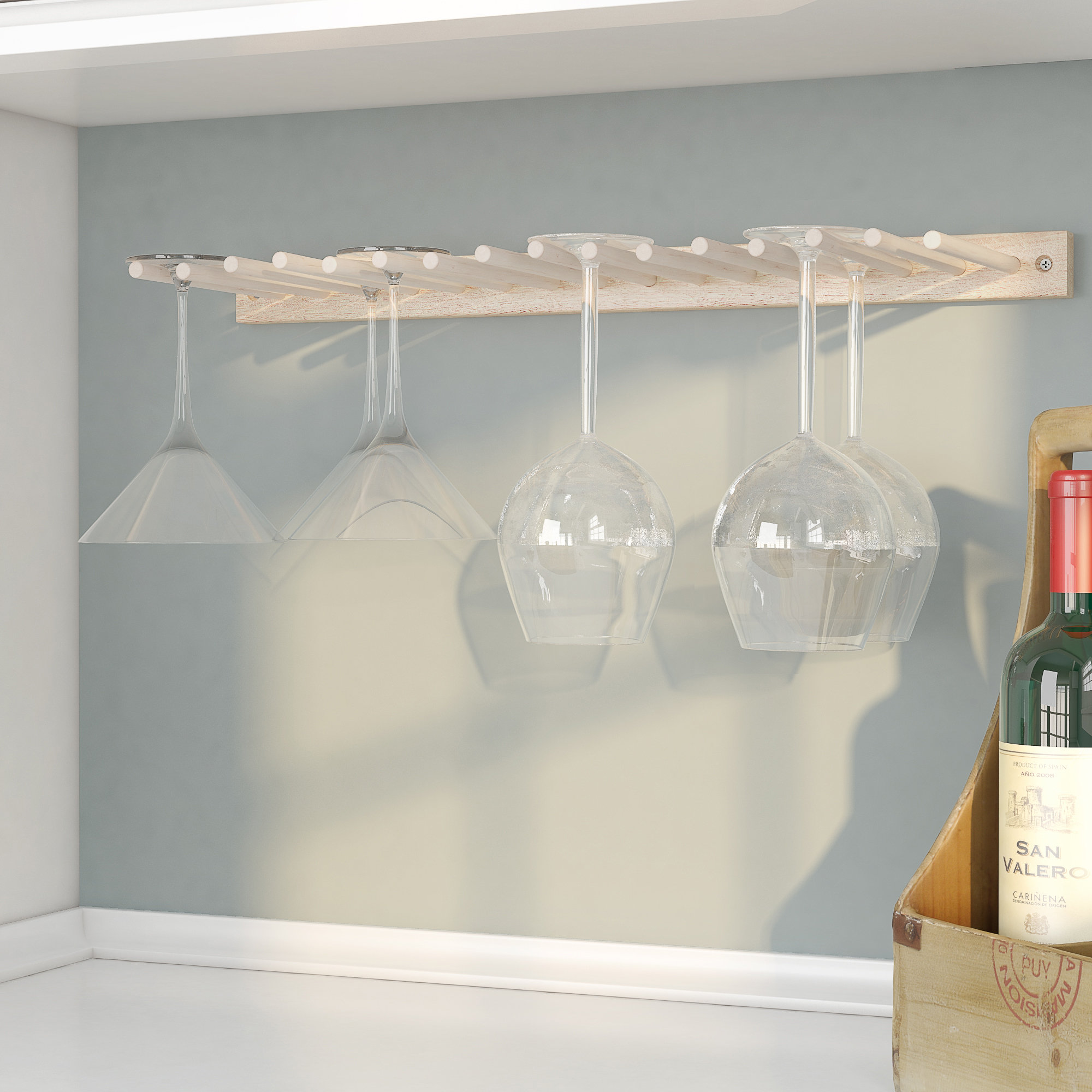 Rebrilliant Wall Mounted Wine Gl Rack Reviews Wayfair Ca