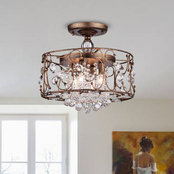 Astoria Grand Oakgrove 4 Light 16 Chandelier Style Urn Semi Flush Mount Wayfair