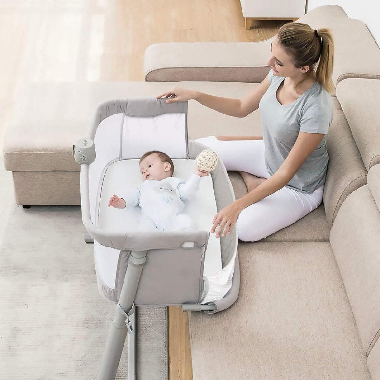 Chiloyal Bassinet Bassinet For Baby Bedside Crib Baby Bassinets Bedside Sleeper For Newborn Infant Built In Wheels Wayfair