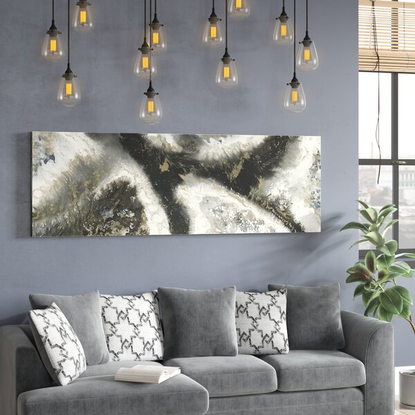 Contemporary Home Living Set of 2 Brown and Gray Agate Allure Wall Art Decors 12 x 12 