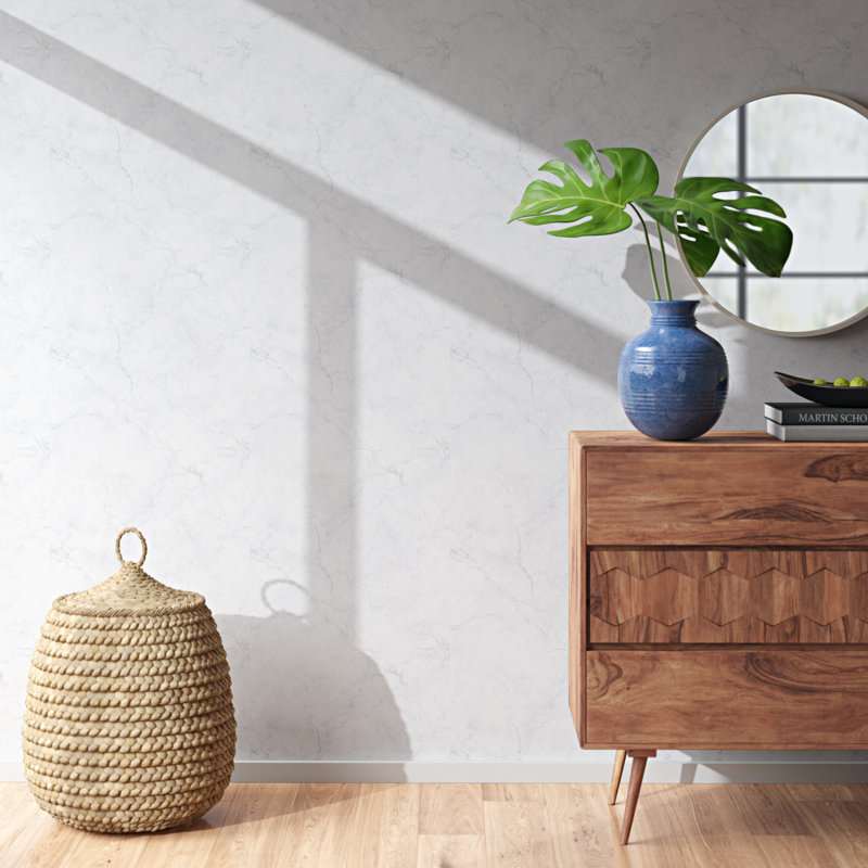 Slyvia 18 X 20 5 Carrara Marble Peel And Stick Wallpaper