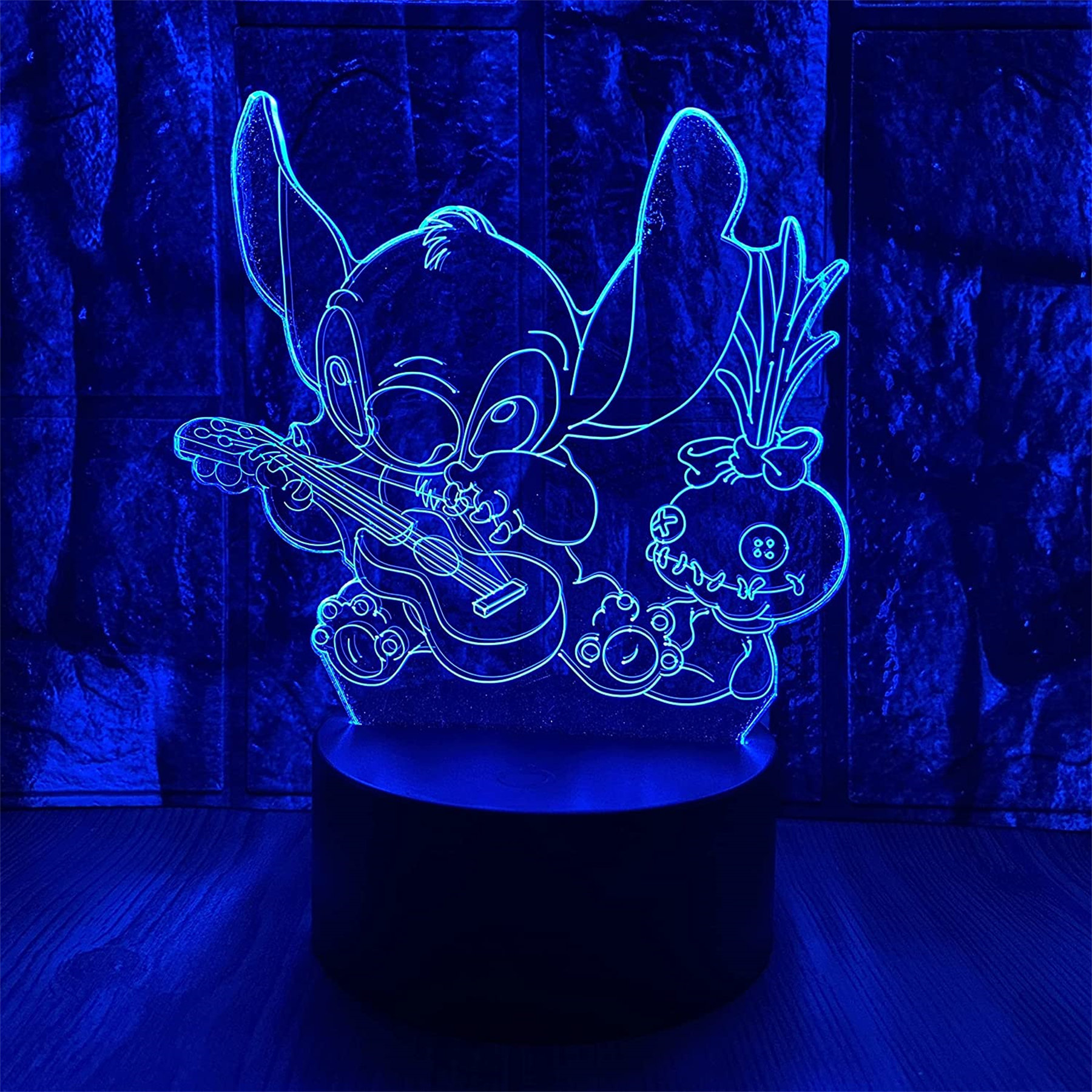 3D Anime Table Lamp Touch Xmas Gift LED Control 7 Color Kids Bedroom Night Light 