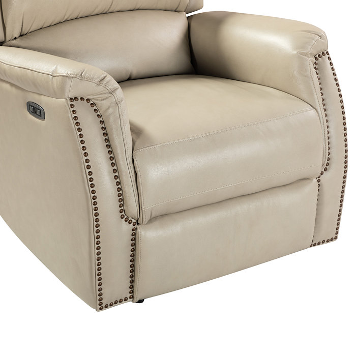 Red Barrel Studio® Leather Power Recliner & Reviews | Wayfair