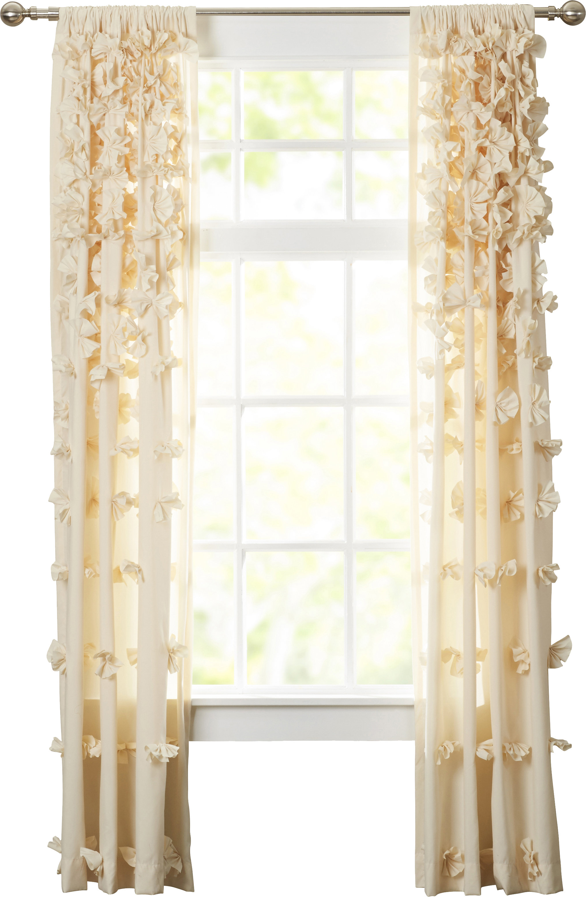 Ophelia Co Clarkstown Floral Semi Sheer Rod Pocket Single Curtain Panel Reviews Wayfair Ca