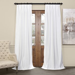 Balone Solid Max Blackout Thermal Pinch Pleat Single Curtain Panel