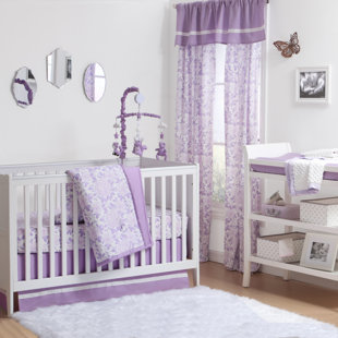 Purple And Teal Crib Bedding Wayfair Rose 4 Piece Crib Bedding Set