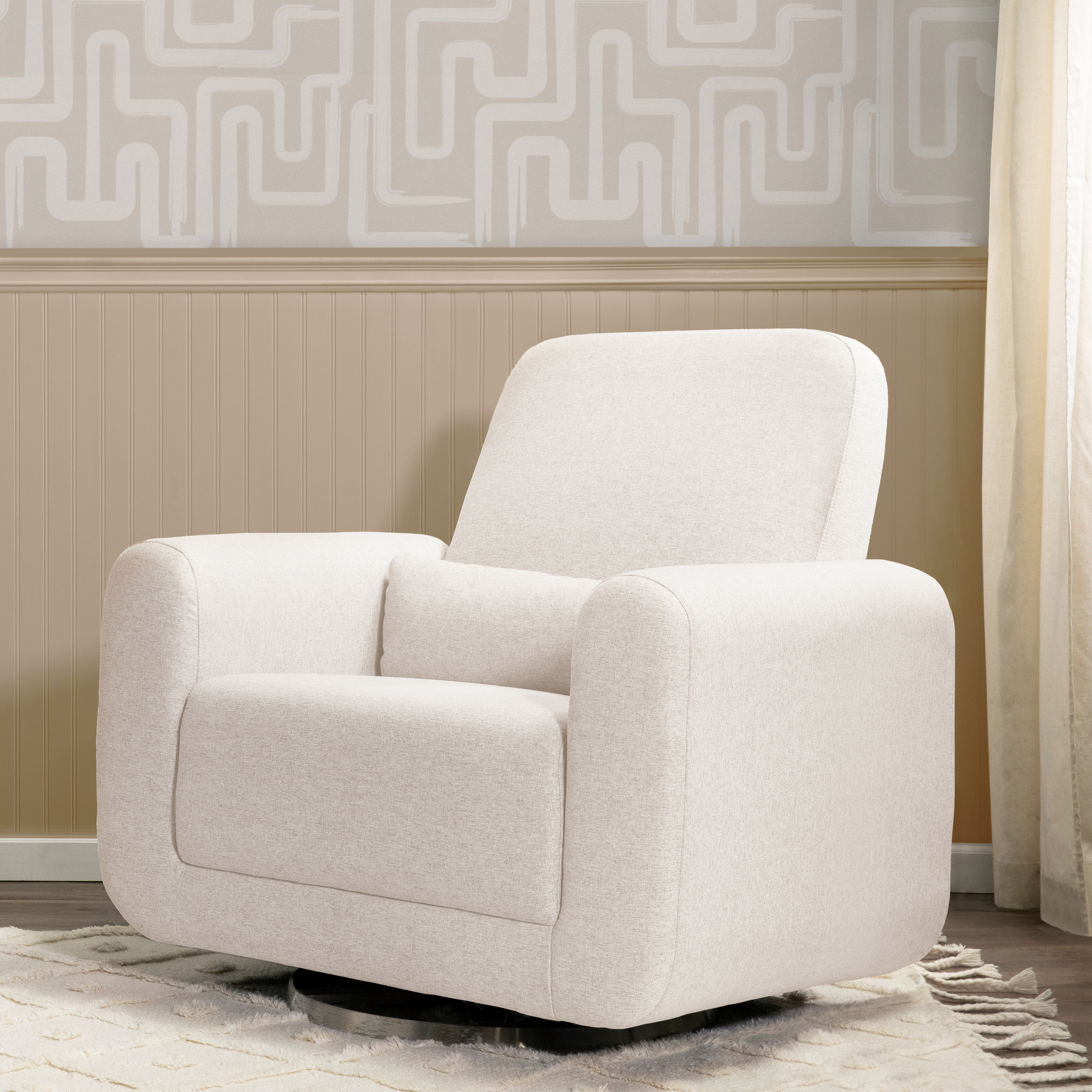 Tuba Extra Wide Swivel Glider In Eco-Performance Fabric | Water Repellent & Stain Resistant