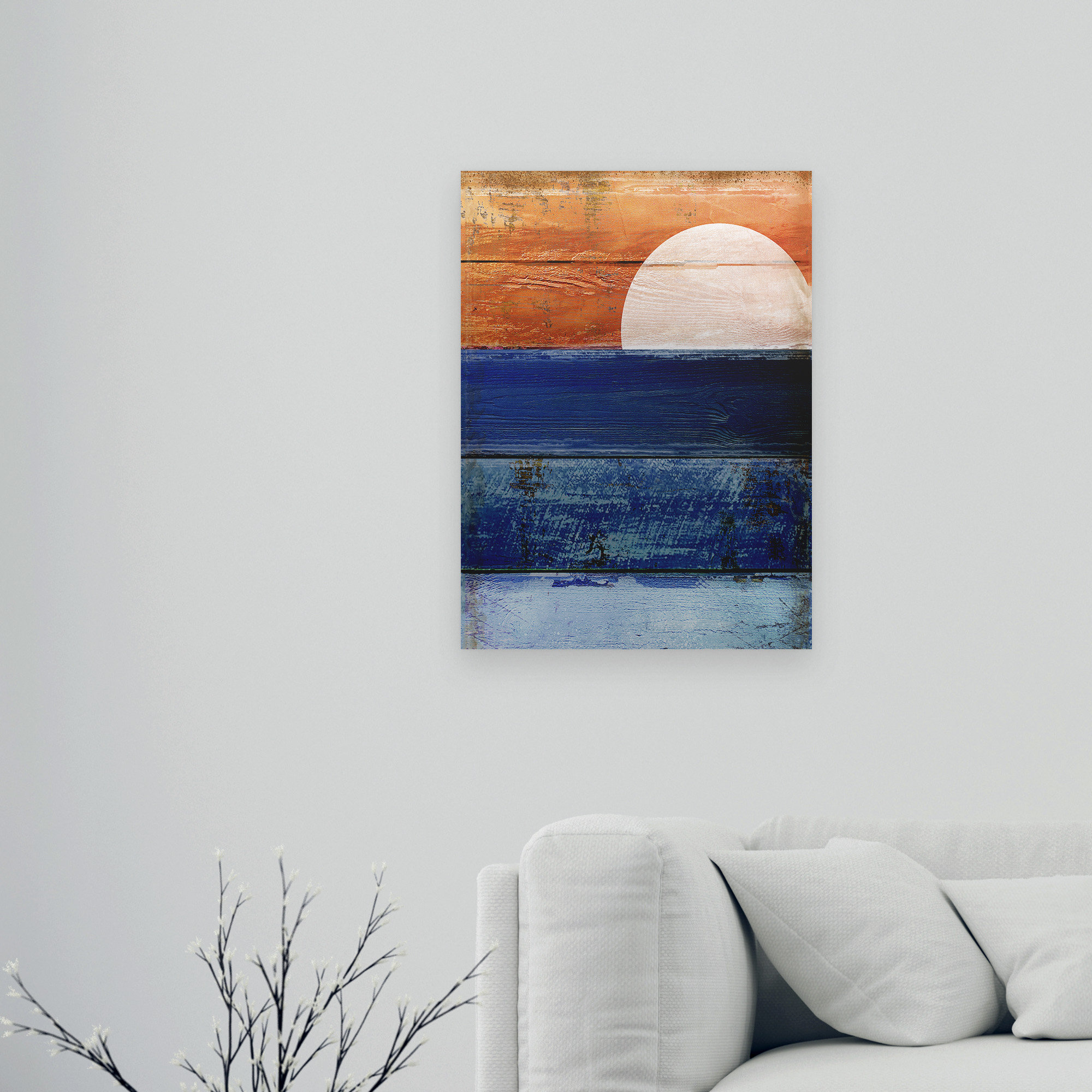 Rosecliff Heights Beach Moonrise Ii By Unframed Graphic Art On Metal Wayfair