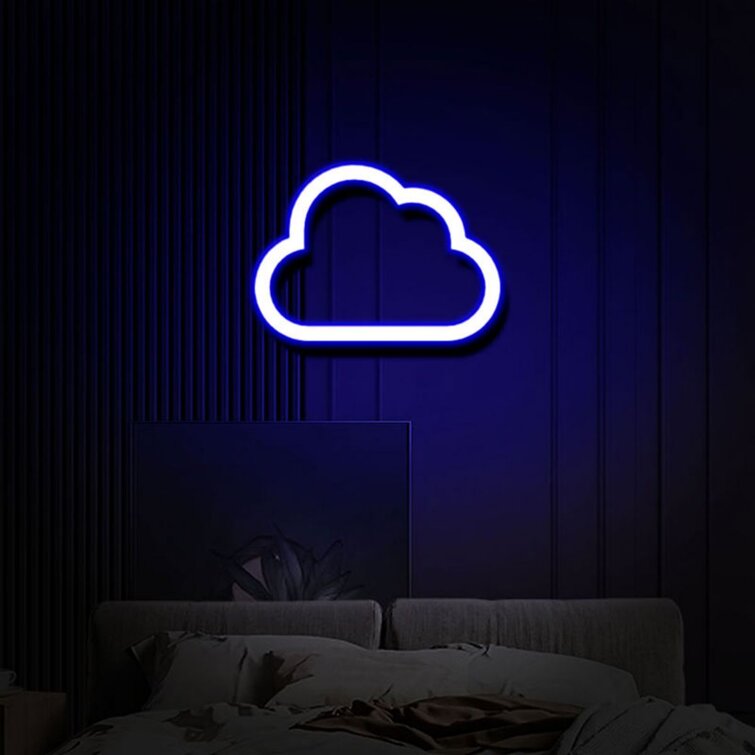 Living Room Christmas Party Kids Room XIYUNTE Cloud Neon Light LED Cloud Lights Neon Signs for Wall Decor USB Powered Cloud Light with On/Off Button White Cloud Neon Signs Light up for Bedroom