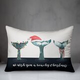 coastal christmas pillow