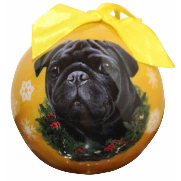 DIY RESIN ANIMAL PUG DOG MINIATURE MODEL GARDEN HOUSE LANDSCAPE DECOR GIFT CHEER