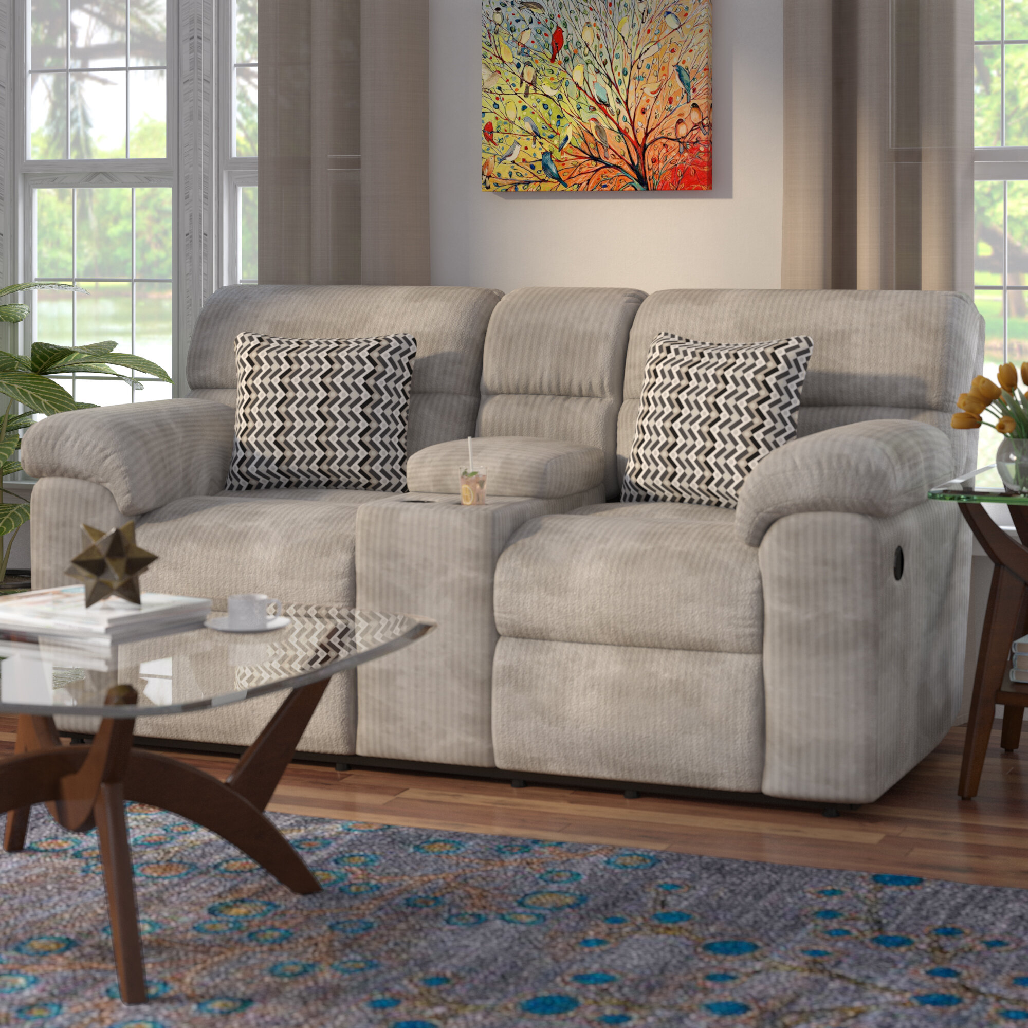 microfiber reclining sofa