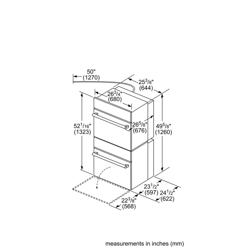 500 Series 27 Self Cleaning Convection Electric Double Wall Oven