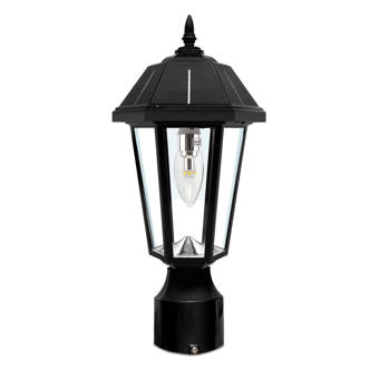 Fleur De Lis Living Seyler Bulb Solar Lamp Wall Pier 3 Fitter Mounts Black Reviews Wayfair