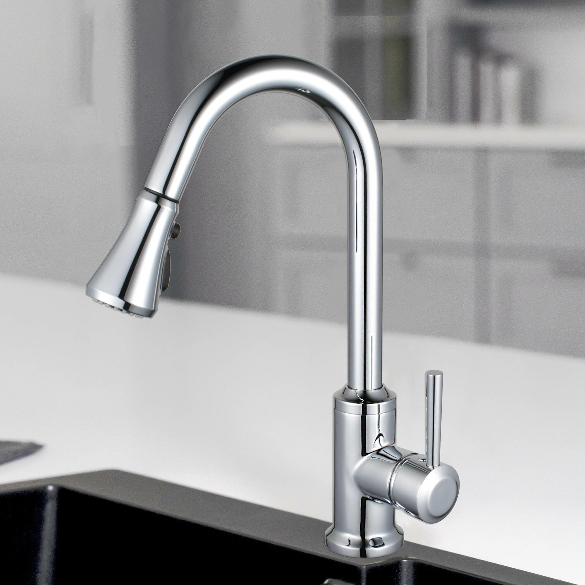 Woodbridge Pull Down Single Handle Kitchen Faucet Wayfair