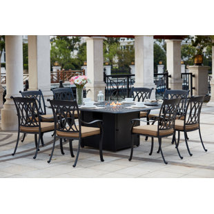 Go to store & view more images Melchior Traditional 9 Piece Dining Set with Cushions by Astoria Grand