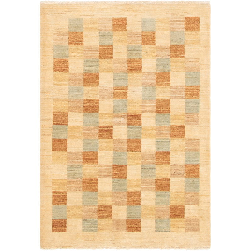 Darby Home Co One Of A Kind Camara Hand Knotted 2010s Bhadohi Beige 4 1 X 6 1 Wool Area Rug Wayfair