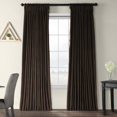 2-Panels Solid Back Tab Thermal Insulated Blackout Window Curtain 84"L