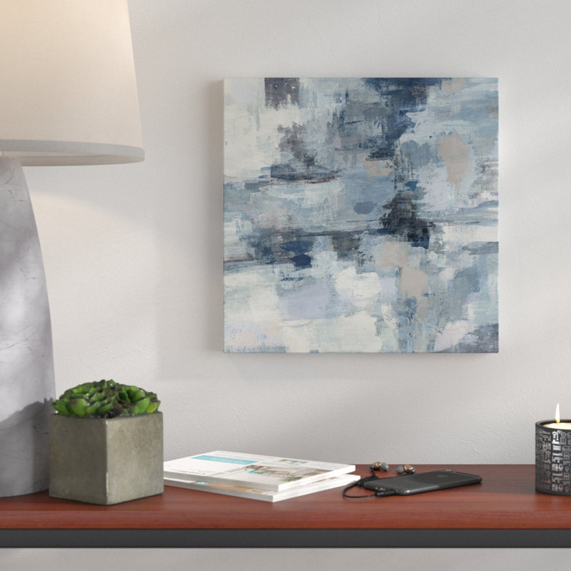 Wrought Studio In The Clouds Indigo And Gray Crop Acrylic