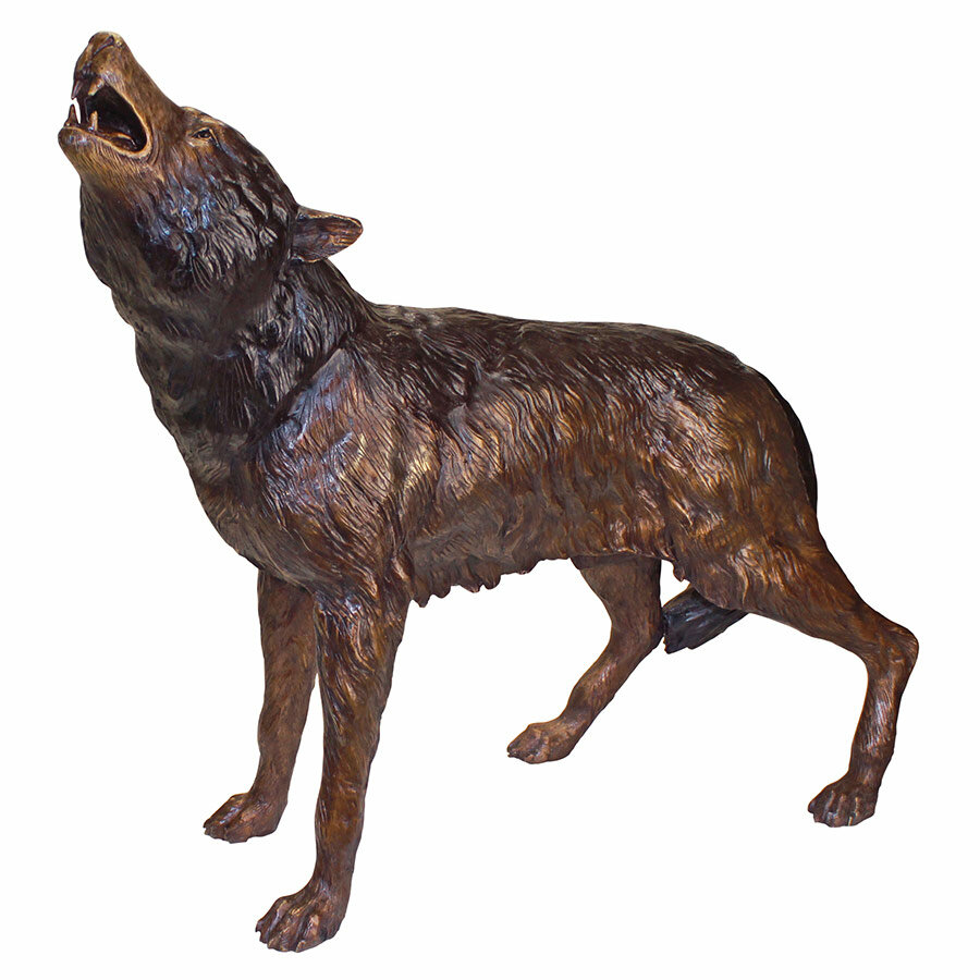 Design Toscano The Howl Of The Wild Wolf Garden Statue Wayfair
