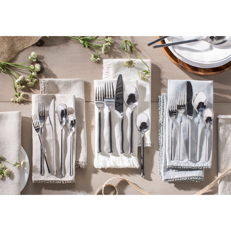 Villeroy Boch New Wave 64 Piece 18 10 Stainless Steel Flatware Set Service For 12 Reviews Wayfair