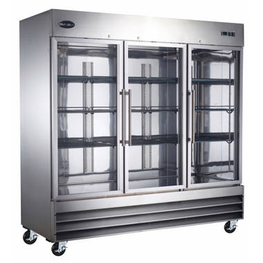 2 Glass Doors SABA Commercial Merchandiser Refrigerator Display Case 