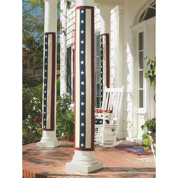 Vintage Patriotic Pillar Bunting Unique 4th Of July Decor 70" Long 