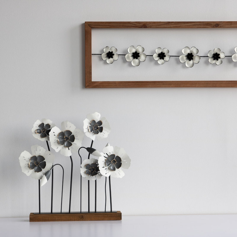 Gracie Oaks Flowers On A Wire Wall Decor Wayfair