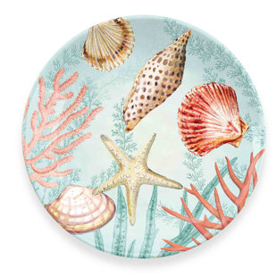 Cantero Coral Reef Melamine Salad Plate (Set Of 6) by Highland Dunes Today Only Sale