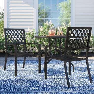 abrahamic stacking patio dining chair three posts