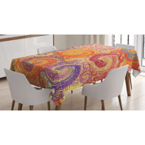 Colorful Brush Stroke Cross Line Pattern Vinyl Flannel Back Tablecloth Elrene Home Fashions 52 x 52 Square Colorful Brush Stroke Cross Line Pattern Vinyl Flannel Back Tablecloth Elrene Home Fashions 52 x 52 Square