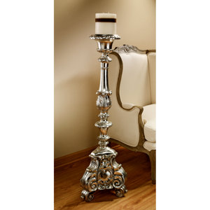 European Scroll - Footed Candlestick