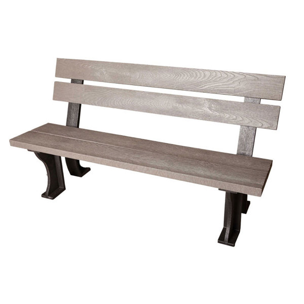 Recycled plastic armless bench