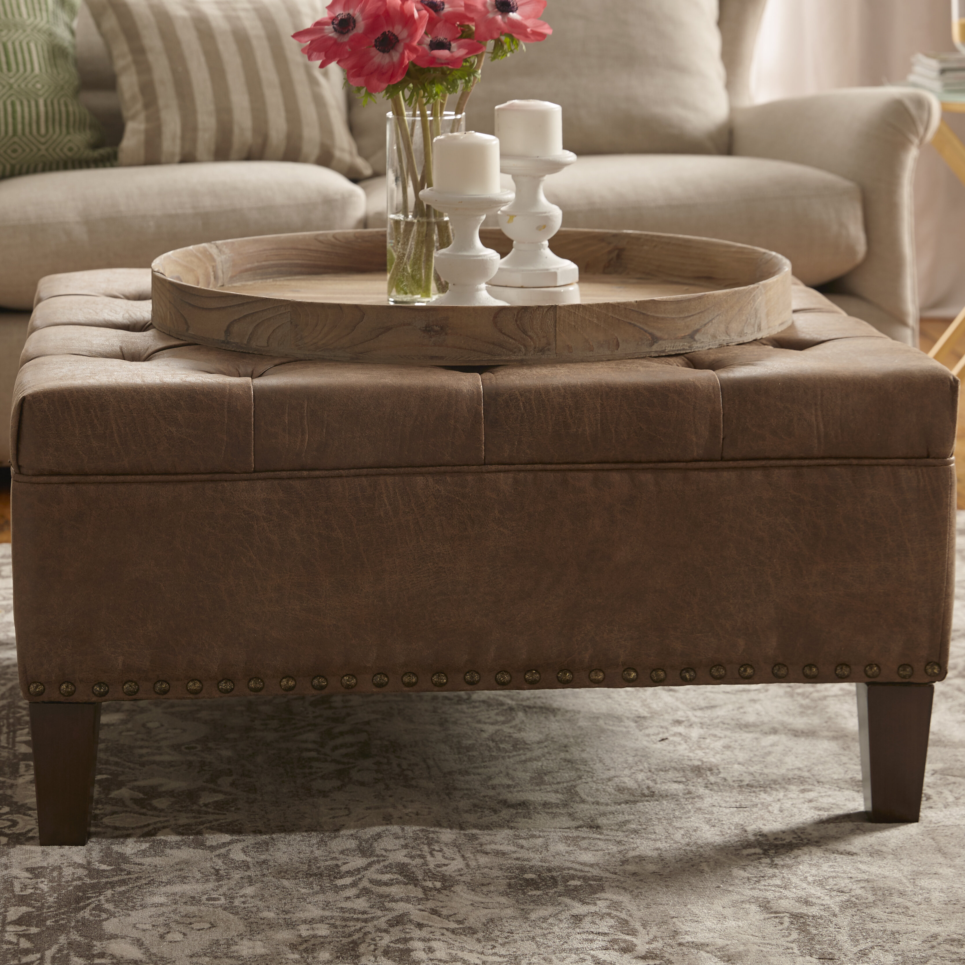 Leather Faux Leather Coffee Tables You Ll Love In 2021 Wayfair