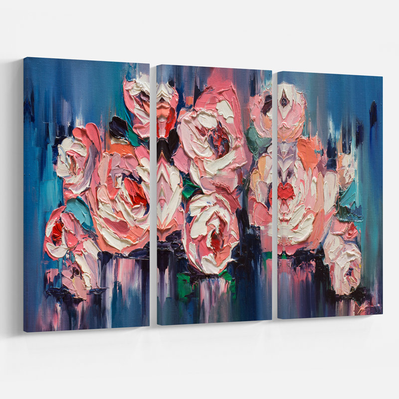 East Urban Home Beautiful Peonies Oil Painting Print Multi Piece
