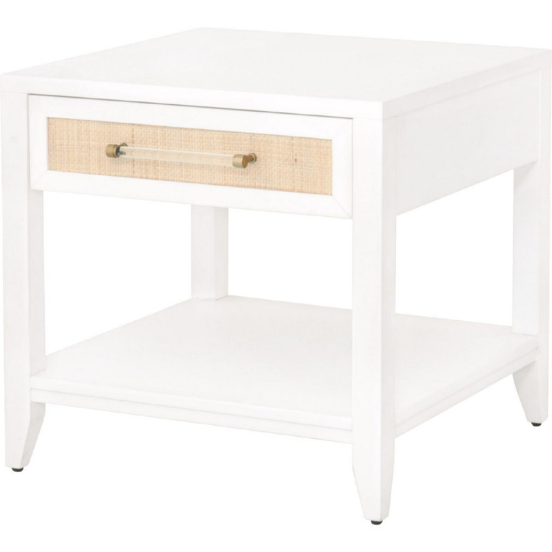 Rosecliff Heights Bromwich Glass Top End Table With Storage Wayfair