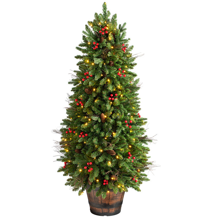 The Seasonal Aisle 4.5ft Green Pine Artificial Christmas Tree with 200